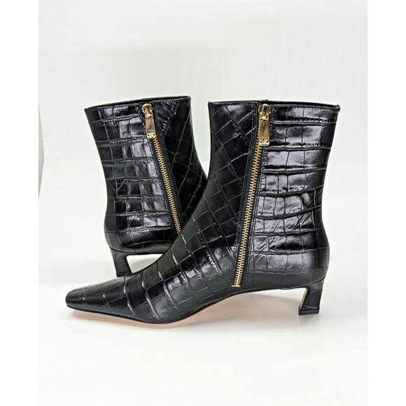 Michael Kors Women's Cosmo Croc-Embossed Kitten Heel Booties Size 7.5 MSRP $175 - Picture 4 of 12